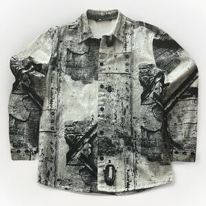 Zara Monochrome Artistic Shirt Jacket